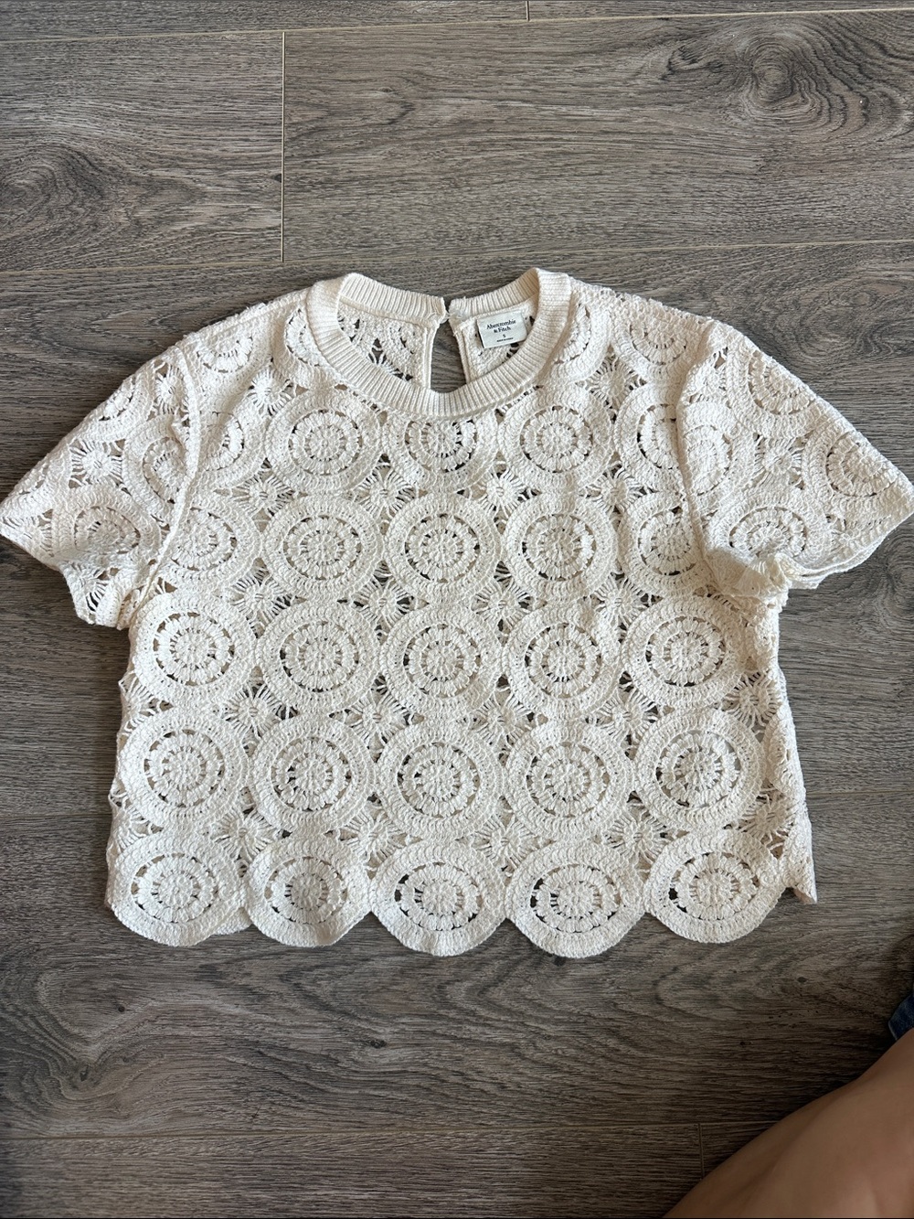 A&F crochet blouse